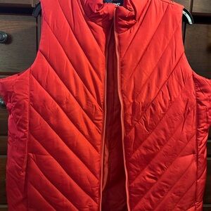 Lands' End Women's Vibrant Red Puffer Vest